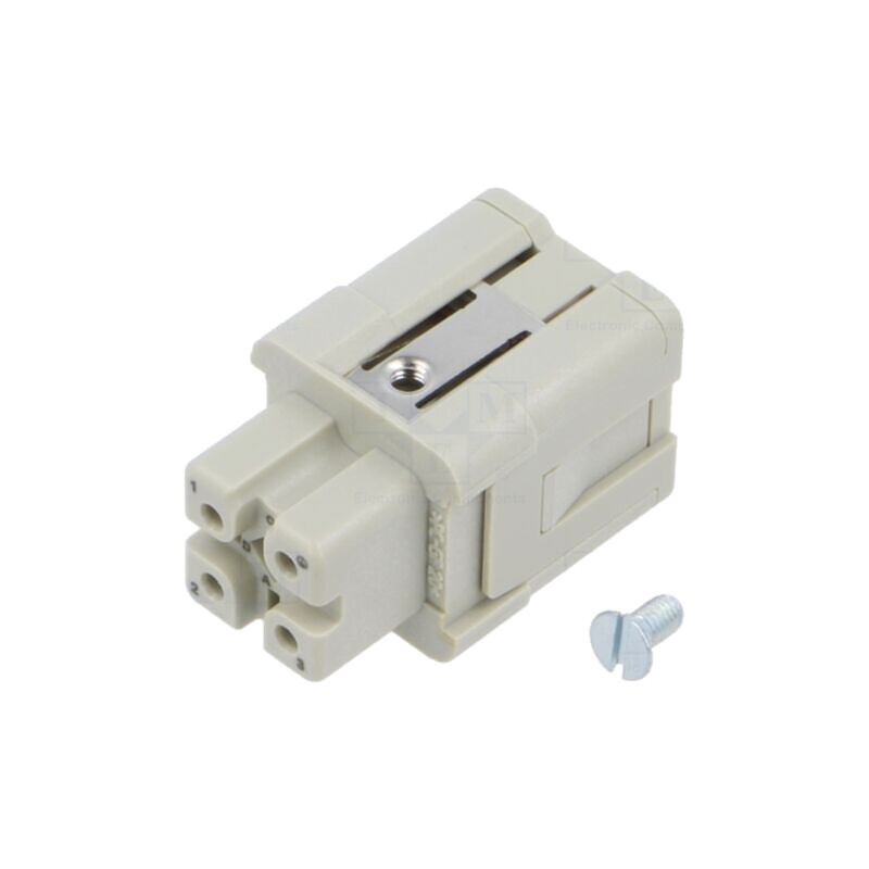 Conector: HDC; inserturi de contact; mamă; Han® A; PIN: 4; 3+PE