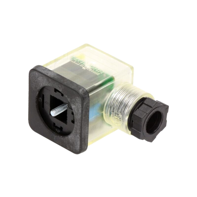 Conector: cu valvă; mufă; format A; 18mm; mamă; PIN: 3; în unghi 90° Conector: cu valvă; mufă; format A; 18mm; mamă; PIN: 3; în unghi 90°