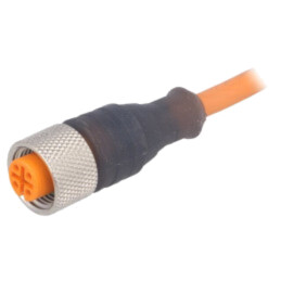 Cablu de conectare; M12; PIN: 4; drept; 2m; mufă; 250VAC; 4A; RKT