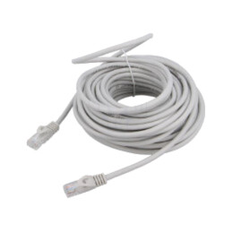 Patch cord; U/UTP; 6; litat; Cu; PVC; gri; 15m; 26AWG; Øcablu: 6,2mm