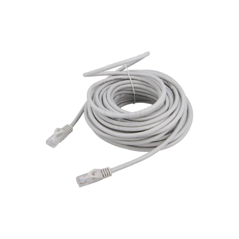 Patch cord; U/UTP; 6; litat; Cu; PVC; gri; 15m; 26AWG; Øcablu: 6,2mm