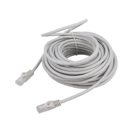 Patch cord; U/UTP; 6; litat; Cu; PVC; gri; 15m; 26AWG; Øcablu: 6,2mm