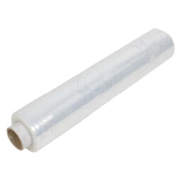 Folie Stretch; Lăţ: 0,5m; Gros: 30um; transparentă; 1,3kg