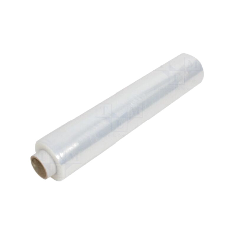 Folie Stretch; Lăţ: 0,5m; Gros: 30um; transparentă; 1,3kg Folie Stretch; Lăţ: 0,5m; Gros: 30um; transparentă; 1,3kg