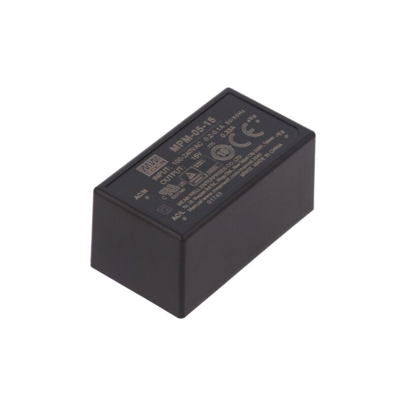 Convertor: AC/DC; 5W; Uintr: 80÷264VAC; 15VDC; Iieş: 330mA; OUT: 1 Convertor: AC/DC; 5W; Uintr: 80÷264VAC; 15VDC; Iieş: 330mA; OUT: 1