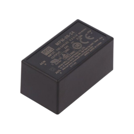 Convertor: AC/DC; 5,5W; Uintr: 80÷264VAC; 24VDC; Iieş: 230mA; OUT: 1