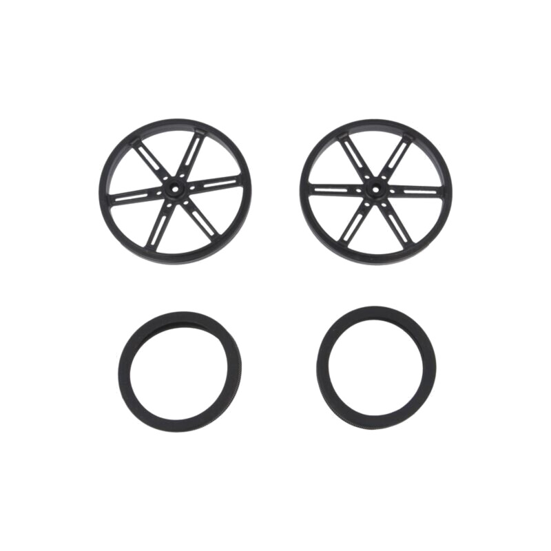 Ax; neagră; cu împingere,înşurubare; Ø: 90mm; Diam.ax: 5,8mm; 2buc.