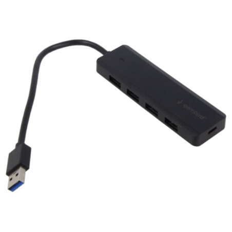 Hub USB; USB A soclu x4,USB A mufă,USB C soclu; USB 3.1; neagră