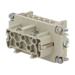 Conector: HDC; inserturi de contact; mamă; EPIC H-BE; PIN: 10; 16A