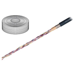 Cablu: cablu de control; chainflex® CF2; 4x0,25mm2; gri; litat; Cu
