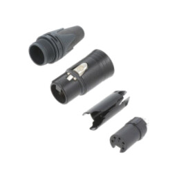 Conector: XLR; mufă; mamă; PIN: 5; drept; pe cablu; lipire; 7,5A; XX