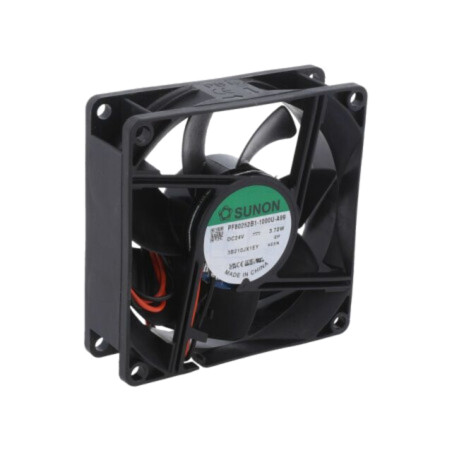 Ventilator: DC; axial; 24VDC; 80x80x25mm; 102m3/h; 45,5dBA; bilă