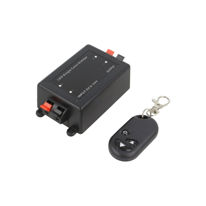 Controler LED; variaţie intensitate lumină; Ch: 1; 8A; neagră