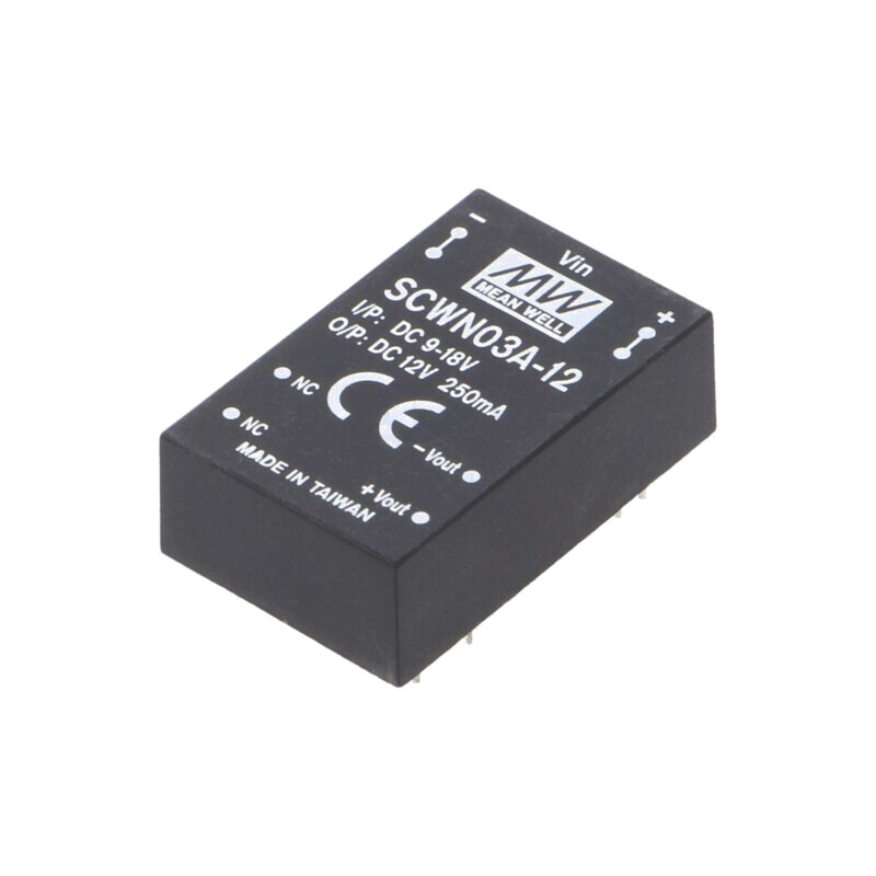 Convertor: DC/DC; 3W; Uintr: 9÷18VDC; Uieş: 12VDC; Iieş: 250mA; DIP24