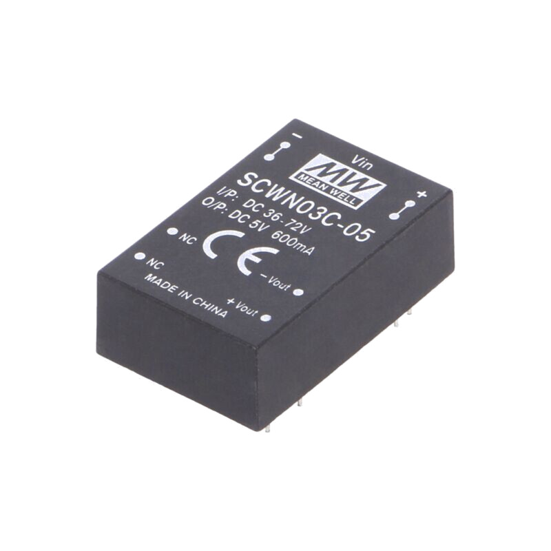 Convertor: DC/DC; 3W; Uintr: 36÷72VDC; Uieş: 5VDC; Iieş: 600mA; DIP24 Convertor: DC/DC; 3W; Uintr: 36÷72VDC; Uieş: 5VDC; Iieş: 600mA; DIP24