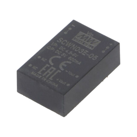 Convertor: DC/DC; 3W; Uintr: 4,5÷9VDC; Uieş: 5VDC; Iieş: 600mA; DIP24
