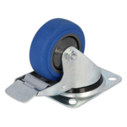 Roată de transport; Ø: 80mm; W: 32mm; H: 105mm; cu placă de montare