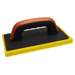 Finishing trowel; with sponge