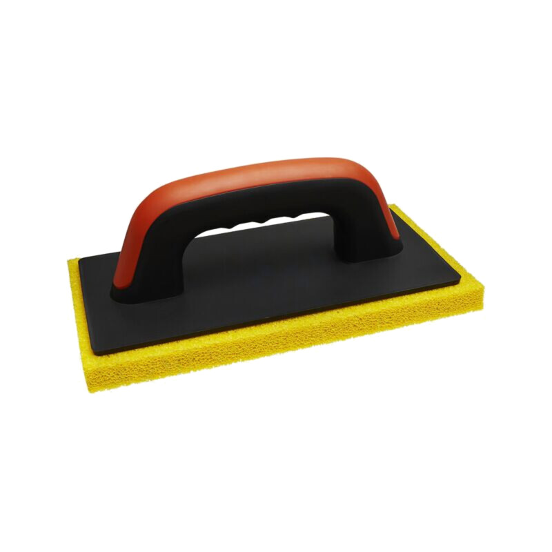 Finishing trowel; with sponge