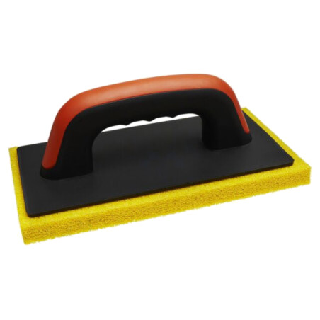 Finishing trowel; with sponge