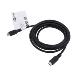 Cablu; USB 3.2; USB C mufă,din ambele părţi; 3m; negru; 5Gbps; PVC