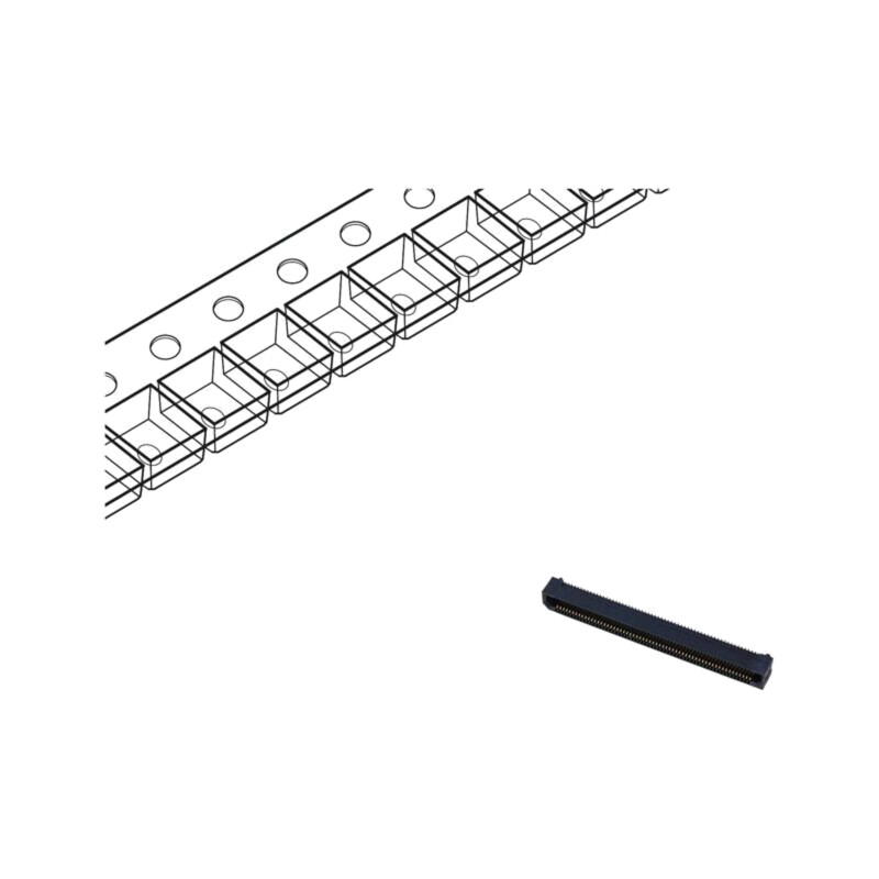 Conector: PCB-PCB; mamă; PIN: 120; 0,8mm; ERF8; aurit; SMT; soclu Conector: PCB-PCB; mamă; PIN: 120; 0,8mm; ERF8; aurit; SMT; soclu