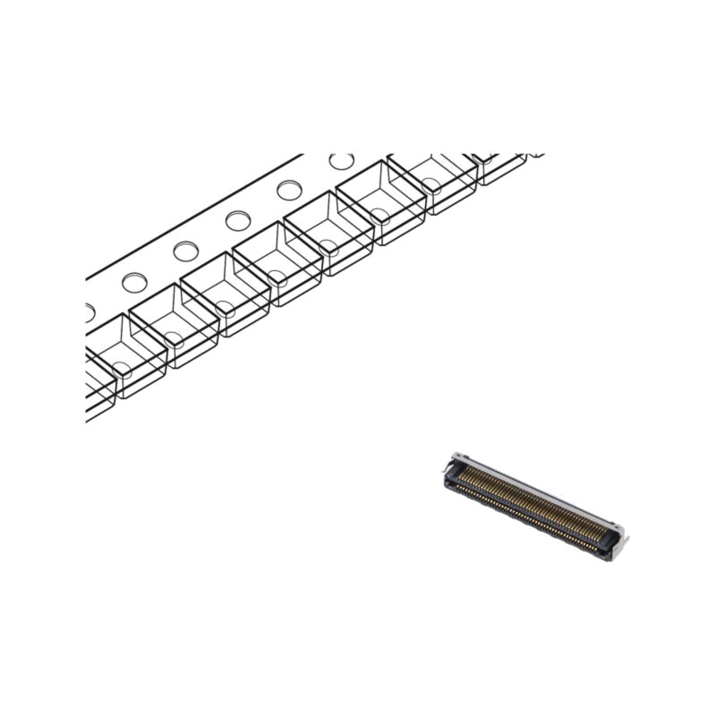 Conector: PCB-PCB; hermafrodit; PIN: 100; 0,5mm; LSHM; aurit; SMT Conector: PCB-PCB; hermafrodit; PIN: 100; 0,5mm; LSHM; aurit; SMT