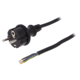 Cablu; 3x1mm2; CEE 7/7 (E/F) mufă,cabluri,SCHUKO mufă; gumă; 5m