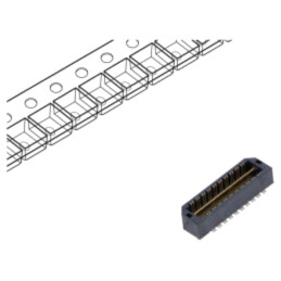 Conector: PCB-PCB; tată; PIN: 40; 0,5mm; QTH; aurit; SMT; soclu; 2A