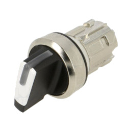 Comutator: rotativ; 22mm; Poz.i stab: 2; albă; IP67; proeminent