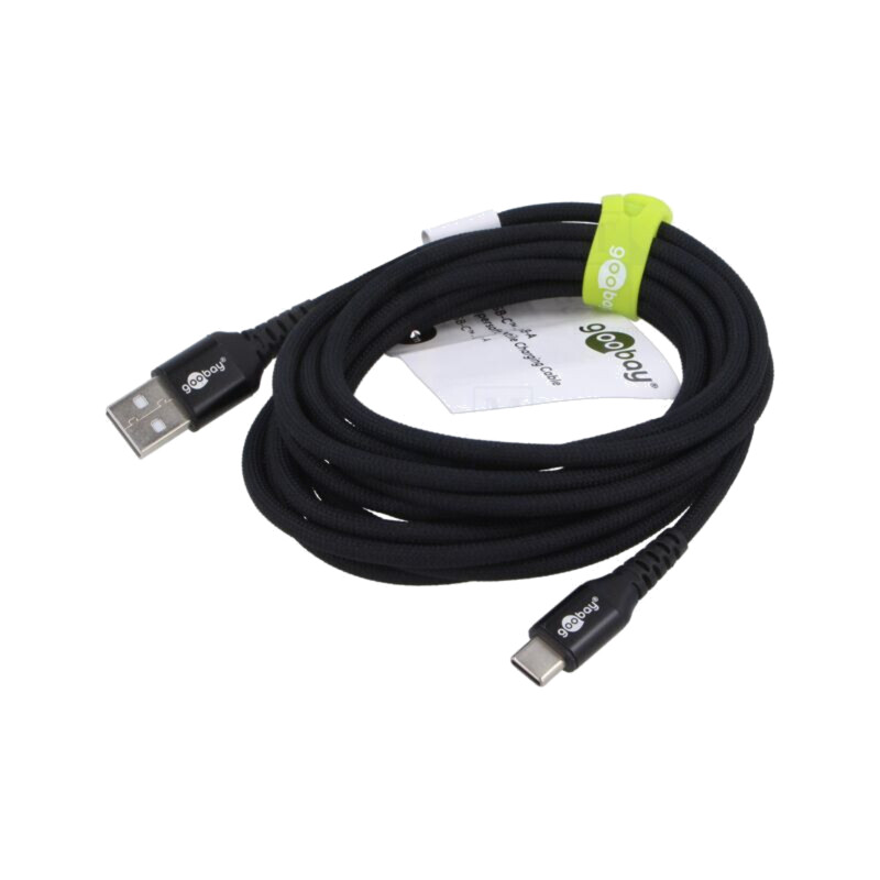 Cablu; USB 2.0; USB A mufă,USB C mufă; 3m; negru; 0,48Gbps; 60W; 3A