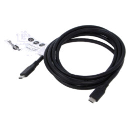 Cablu; USB 4.0; USB C mufă,din ambele părţi; 2m; negru; 40Gbps