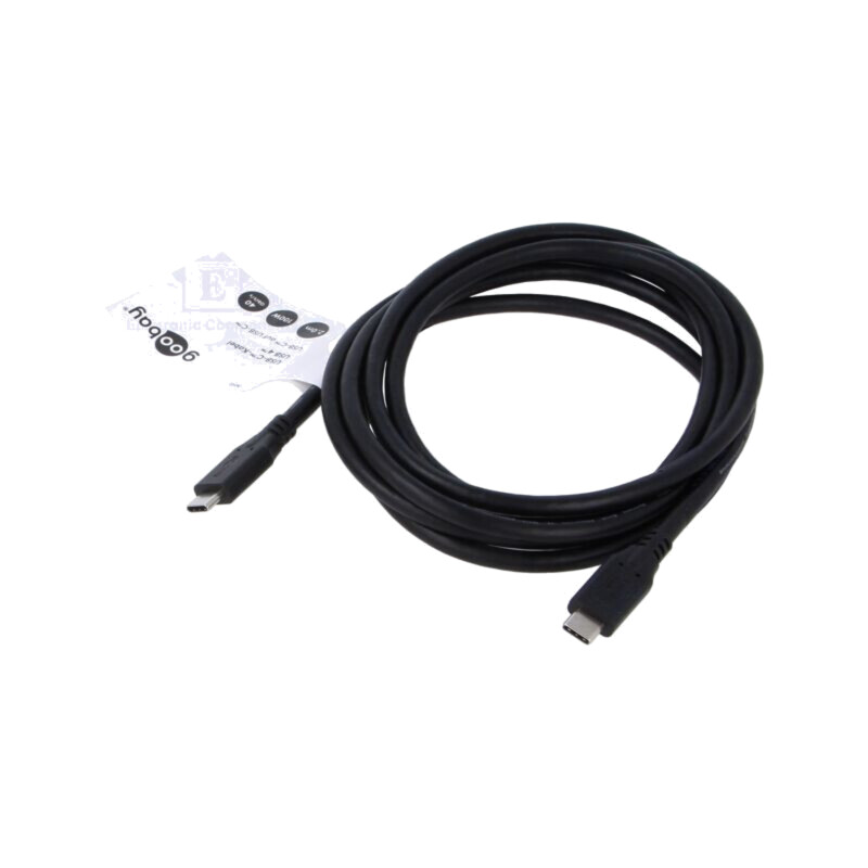 Cablu; USB 4.0; USB C mufă,din ambele părţi; 2m; negru; 40Gbps