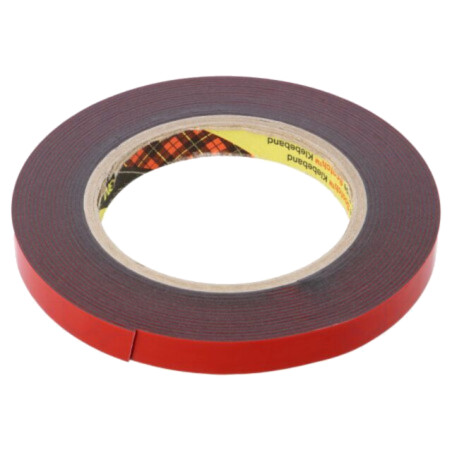 Bandă: de fixare; W: 12mm; L: 5,5m; Thk: 1,1mm; acril; gri închis