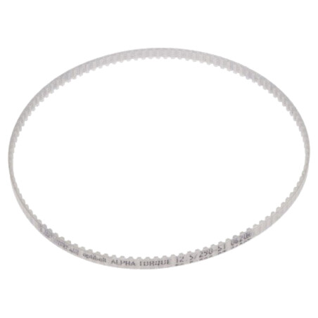 Curea dinţată; T2.5; W: 4mm; H: 1,3mm; Lw: 290mm; Număr dinţi: 116