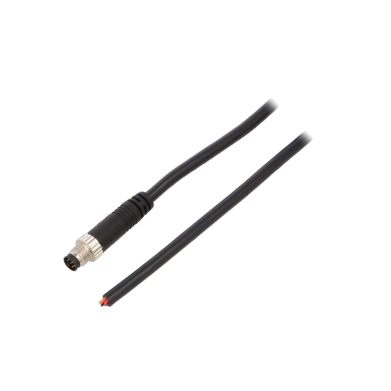 Conector: M8; 1m; tată; PIN: 6; drept; cu manşon,cu cabluri; mufă