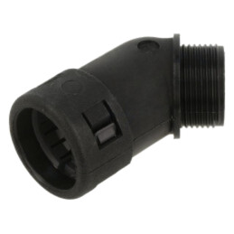 Conectori în unghi 45°; Filet: PG,exterior; poliamidă 6; neagră