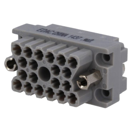 Conector: dreptunghiular; soclu; hermafrodit; policarbonat; 2kV