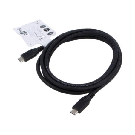 Cablu; USB 4.0; USB C mufă,din ambele părţi; 2m; negru; 20Gbps