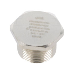 Capac de protecţie; M25; 1,5; IP68; alamă; Acoperire: nichel