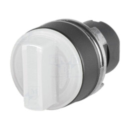 Comutator: rotativ; 22mm; Poz.i stab: 2; albă; IP65; proeminent