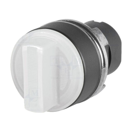 Comutator: rotativ; 22mm; Poz.i stab: 2; albă; IP65; proeminent