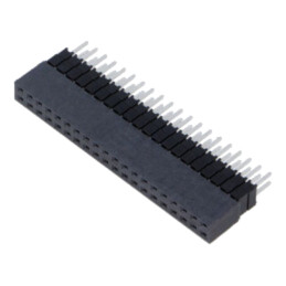 Conector: şiruri pini; tată; PIN: 40; 2,54mm; aurit; THT; soclu