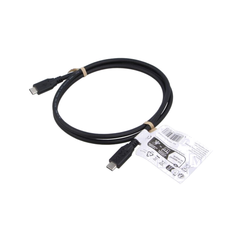 Cablu; USB 4.0; USB C mufă,din ambele părţi; 1m; negru; 20Gbps