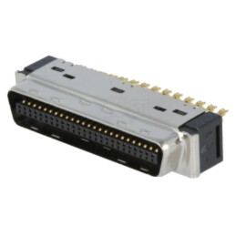 Conector: MDR; PIN: 50; ecranat; pe cablu; poliester; mufă; tată