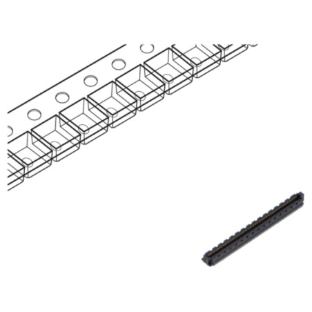 Conector: PCB-PCB; mamă; PIN: 80; 0,5mm; SS5; aurit; SMT; soclu; 1,5A