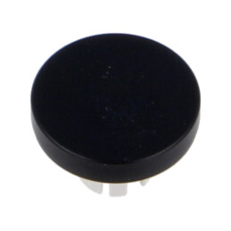 Lentilă pentru buton; 22mm; 61; neagră; aluminiu; Ø19,7mm