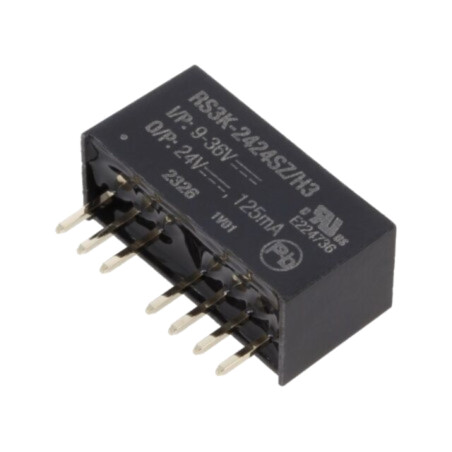 Convertor: DC/DC; 3W; Uintr: 9÷36VDC; Uieş: 24VDC; Iieş: 125mA; SIP8