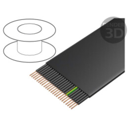 Cablu; H07VVH6-F,PVC-Flach; 24G0,75mm2; neecranat; 450V,750V; Cu