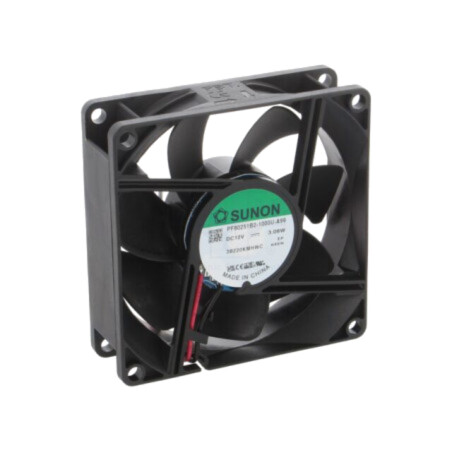 Ventilator: DC; axial; 12VDC; 80x80x25mm; 97m3/h; 44dBA; bilă